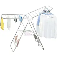 HOMCOM HOMdotCOM Étendoir pliable, argent
