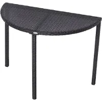 Outsunny Balcony table table d'appoint table en rotin table en poly-rotan table de jardin meubles de jardin