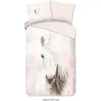 Good Morning Housse de couette enfant FLUFFY 140x200/220 cm Rose
