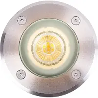 Nordlux Spot au sol Andor Rond en acier inoxydable