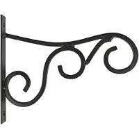 Esschert Design Support mural en acier carbone noir