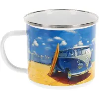 Brisa kswagen Grande tasse de tasse tea caf en mail pour camping et camping-car en extrieur T1 (500 ml / 16,9 fl oz / vie la plage / multicolor)