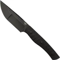 Bestech Heidi Blacksmith #2 Hollow Compound Grind, Black Stonewashed, Carbon Fiber BFK04B, couteau fixe