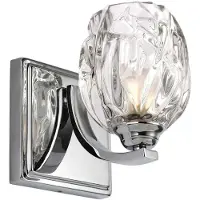 Elstead Lighting Applique murale Kalli, chrome poli, 1xG9x3W, métal, dim. : 15,5 x 12,7 x 16,5 cm, IP44, Feiss