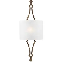 Elstead Lighting Applique murale Tilling, finition vieillie à paillettes dorées, 1xE27x60W, tissu, dimensions : 77,8 x 29,2 x 11,7 cm, IP20, Feiss