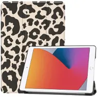 IMoshion Coque tablette Design Trifold Apple iPad 9 (2021) 10.2 pouces / iPad 8 (2020) 10.2 pouces / iPad 7 (2019) 10.2 pouces - Leopard