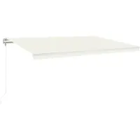vidaXL Store automatique rétractable 500x350 cm Crème