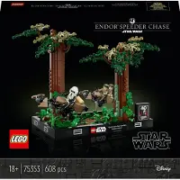 LEGO Star Wars Diorama de la poursuite en speeder d'Endor 75353