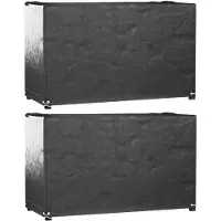 vidaXL Housses salon de jardin 2pcs 8œillets 125x55x75cm rectangulaire