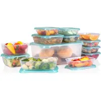 Alpina Boîtes fraîcheur avec couvercle 13 pièces Barquettes pour la préparation des repas 8x 500ML, 2x 1000ML, 2x 1150ML, 1x 6800ML - Résistant au micro-ondes, au congélateur et au lave-vaisselle