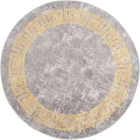 vidaXL Tapis lavable antidérapant φ120 cm gris