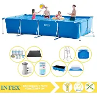 Intex Piscine rectangulaire hors sol - 450x220x84 cm - Composée de 9 éléments - Modèle S30275