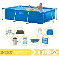Intex Piscine rectangulaire hors sol - 260x160x65 cm - Composée de 9 pièces - Modèle S30100