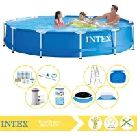 Intex Piscine tubulaire rectangulaire - 366 x 76 cm - 9 pièces - Modèle S31577