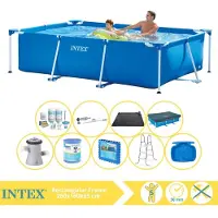 Intex Piscine rectangulaire hors sol - 260x160x65 cm - Composée de 10 pièces - Modèle S30108