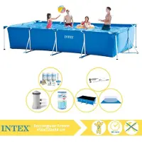 Intex Piscine rectangulaire hors sol - 450x220x84 cm - Composée de 7 éléments - Modèle S30306