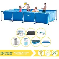Intex Piscine rectangulaire hors sol - 450x220x84 cm - Composée de 8 éléments - Modèle S30293