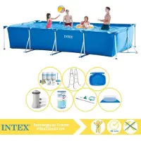 Intex Piscine rectangulaire hors sol - 450x220x84 cm - Composée de 8 éléments - Modèle S30279