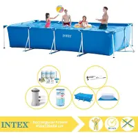 Intex Piscine rectangulaire hors sol - 450x220x84 cm - Composée de 7 pièces - Modèle S30318