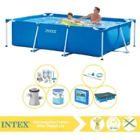 Intex Piscine rectangulaire hors sol - 260x160x65 cm - Composée de 7 pièces - Modèle S30117