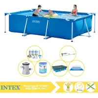 Intex Piscine rectangulaire hors sol - 300x200x75 cm - Composée de 7 pièces - Modèle S30216