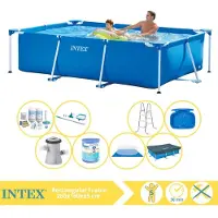 Intex Piscine rectangulaire hors sol - 260x160x65 cm - Composée de 9 pièces - Modèle S30114