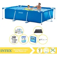 Intex Piscine rectangulaire hors sol - 260x160x65 cm - Composée de 7 pièces - Modèle S30130