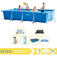 Intex Piscine rectangulaire hors sol - 450x220x84 cm - Composée de 7 éléments - Modèle S30294
