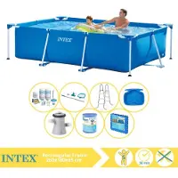 Intex Piscine rectangulaire hors sol - 260x160x65 cm - Composée de 8 pièces - Modèle S30103