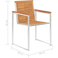 vidaXL Chaises de jardin 4 pcs. avec coussins bois massif acacia