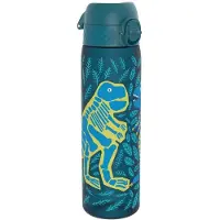 Ion8 Gourde, 500ml, Anti-Fuite, Facile à Ouvrir, Verrouillage Sécurisé, Lavable en Lave-vaisselle, Sans BPA, Poignée de Transport, S'adapte aux Porte-gobelets, Facile à Nettoyer, Motif Dinosaures