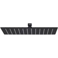 vidaXL Douche de pluie en acier inoxydable 30x20 cm Rectangulaire Noir