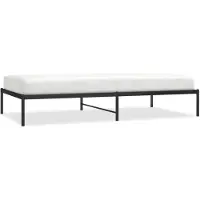 vidaXL Cadre de lit en métal noir 107x203 cm