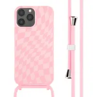 IMoshion Coque design en silicone avec cordon Apple iPhone 13 Pro Max - Retro Pink
