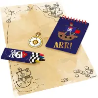 Amscan KIT DE JEU CHASSE AUX TRÉSORS PIRATES 24 PIÈCES