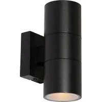 QAZQA Applique murale d'extérieur moderne noire 2 lumières AR70 IP44 - Duo