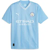 Puma Manchester City Fc 23/24 Home Short Sleeve T-shirt Bleu L