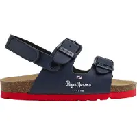 Pepe Jeans Bio Double Kansas Bk Sandals Bleu EU 25 Garçon