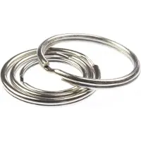 Kangaro Schlüsselringe, Metall, Durchmesser: 32 mm, silber Schlüsselanhänger, im Beutel, Argent