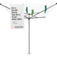 Brabantia Topspinner 50m + ancre de terre - Gris métallique