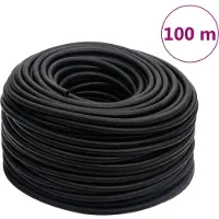 vidaXL Tuyau d'air hybride noir 100 m caoutchouc et PVC