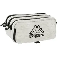 Safta Dreifaches Mehrzweck-Etui Grey knit Grau (21,5 x 10 x 8 cm)