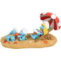 Diverse Figure Smurfette And Baby Smurf On The Beach