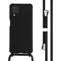 IMoshion Coque en silicone avec cordon Samsung Galaxy A12 - Noir