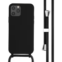 IMoshion Coque en silicone avec cordon Apple iPhone 12 (Pro) - Noir
