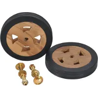 vidaXL Roues de rechange pour chaise longue 2 pcs. Bois massif teck