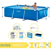 Intex Piscine rectangulaire hors sol - 260x160x65 cm - Composée de 7 pièces - Modèle S30133