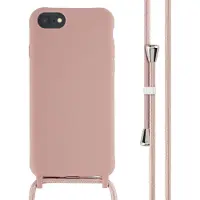 IMoshion Coque en silicone avec cordon pour Apple iPhone SE (2022 / 2020) / 8 / 7 - Sand Pink