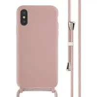 IMoshion Coque en silicone avec cordon pour Apple iPhone X / Xs - Sand Pink