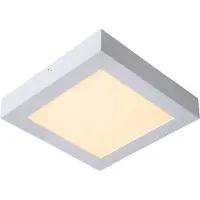 Lucide Éclairage de plafond Brice-Led 22 cm carrés blanc IP44